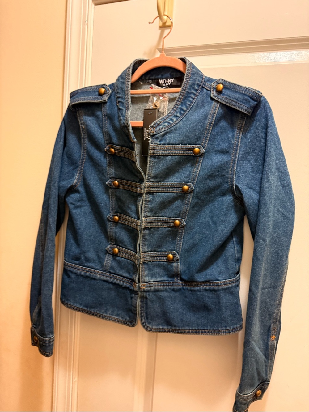 WD.NY Blue Military-Inspired Denim Jacket